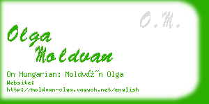 olga moldvan business card